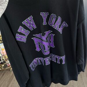 Black NYU Women's Sweater